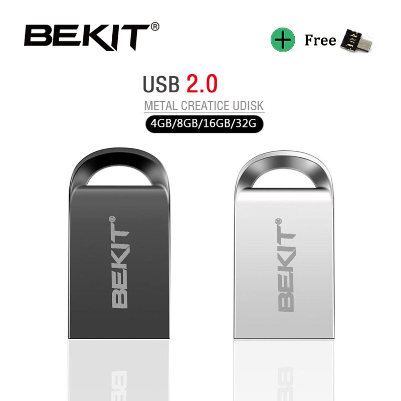 Bekit USB 미니 플래시 드라이브 U-디스크, 4GB/8GB/16GB/32GB/64GB 펜 드라이브 금속 펜드라이브 USB 2.0 플래시 드라이브 메모리 스틱 USB 디스크